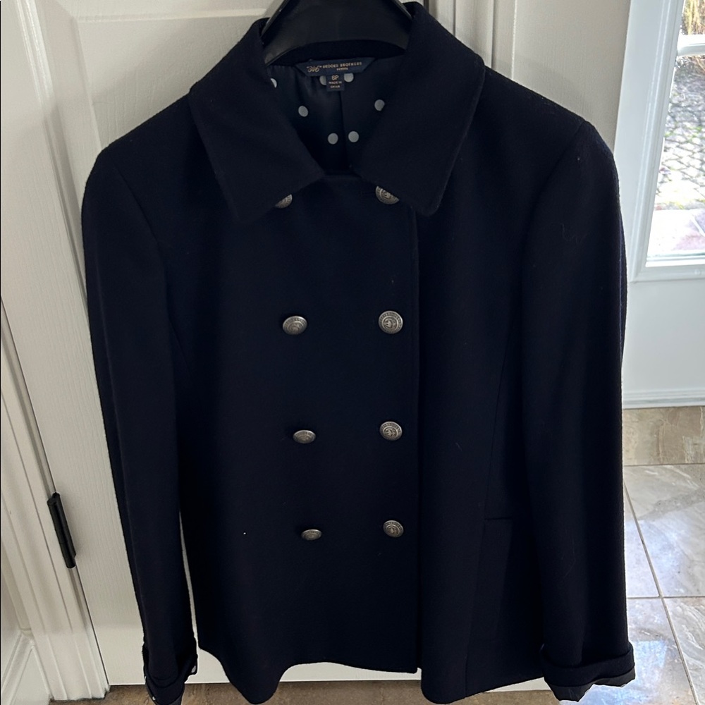Black Double-Breasted Peacoat